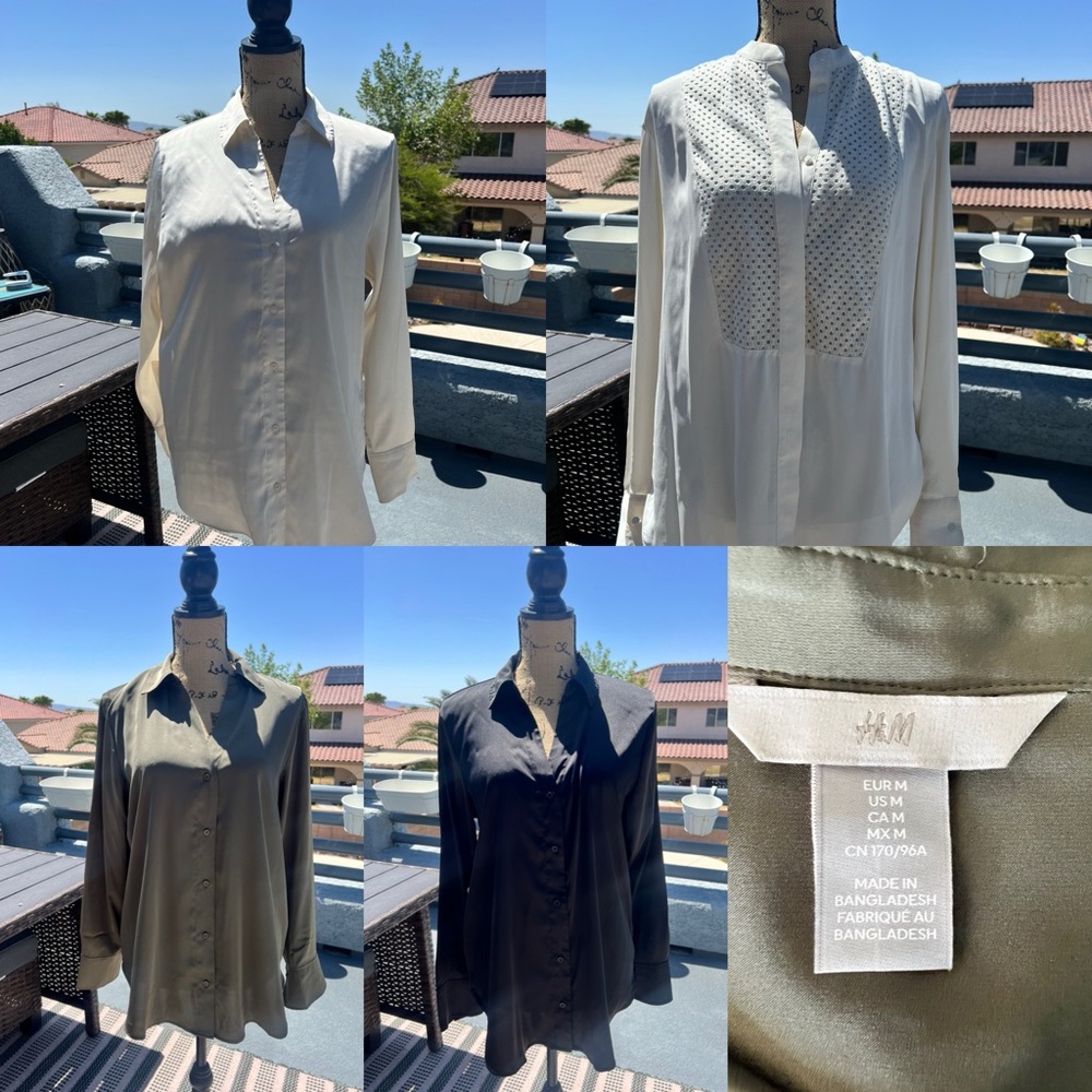 Lot of 4 H&M long sleeve blouses